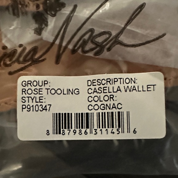 Patricia Nash Casella Embossed Leather Wallet In Cognac Brown - Picture 15 of 16